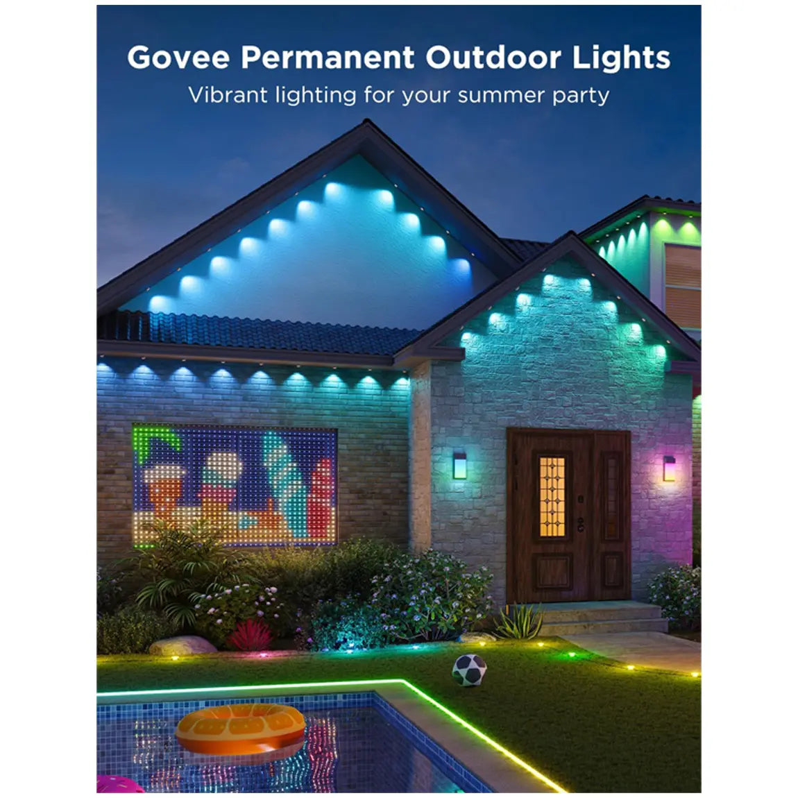 مصابيح Govee RGBIC LED الخارجية الدائمة (H705C)