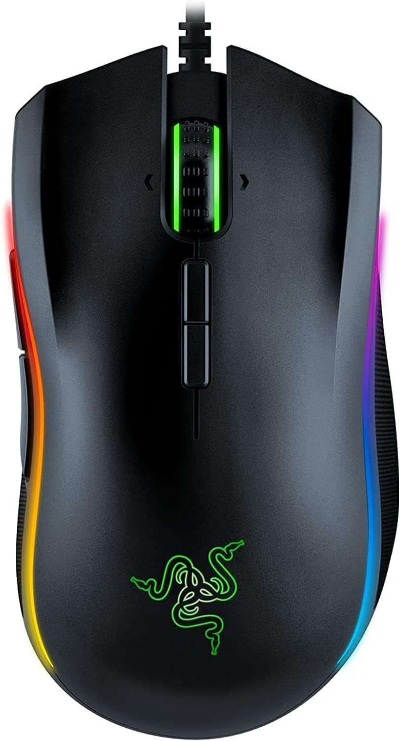 ماوس الألعاب السلكي Razer Mamba Elite: مستشعر بصري 16,000 نقطة في البوصة - إضاءة Chroma RGB - 9 أزرار قابلة للبرمجة - مفاتيح ميكانيكية