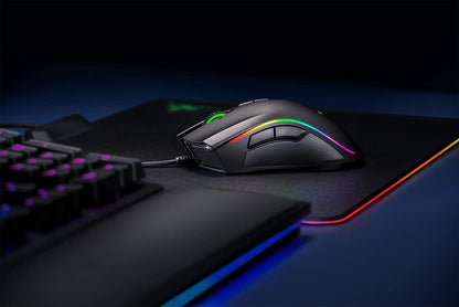 ماوس الألعاب السلكي Razer Mamba Elite: مستشعر بصري 16,000 نقطة في البوصة - إضاءة Chroma RGB - 9 أزرار قابلة للبرمجة - مفاتيح ميكانيكية