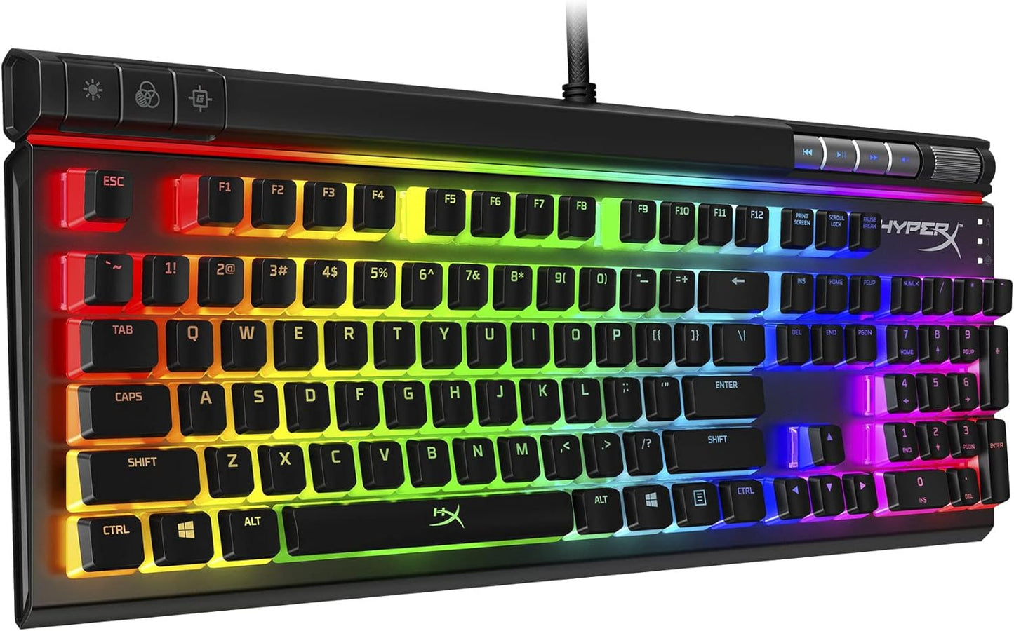 لوحة مفاتيح الألعاب HyperX Alloy Mars 2 G2 RD RGB سلكية ميكانيكية باللون الأحمر لوحة مفاتيح الألعاب RGB الخلفية، أسود - صندوق مفتوح