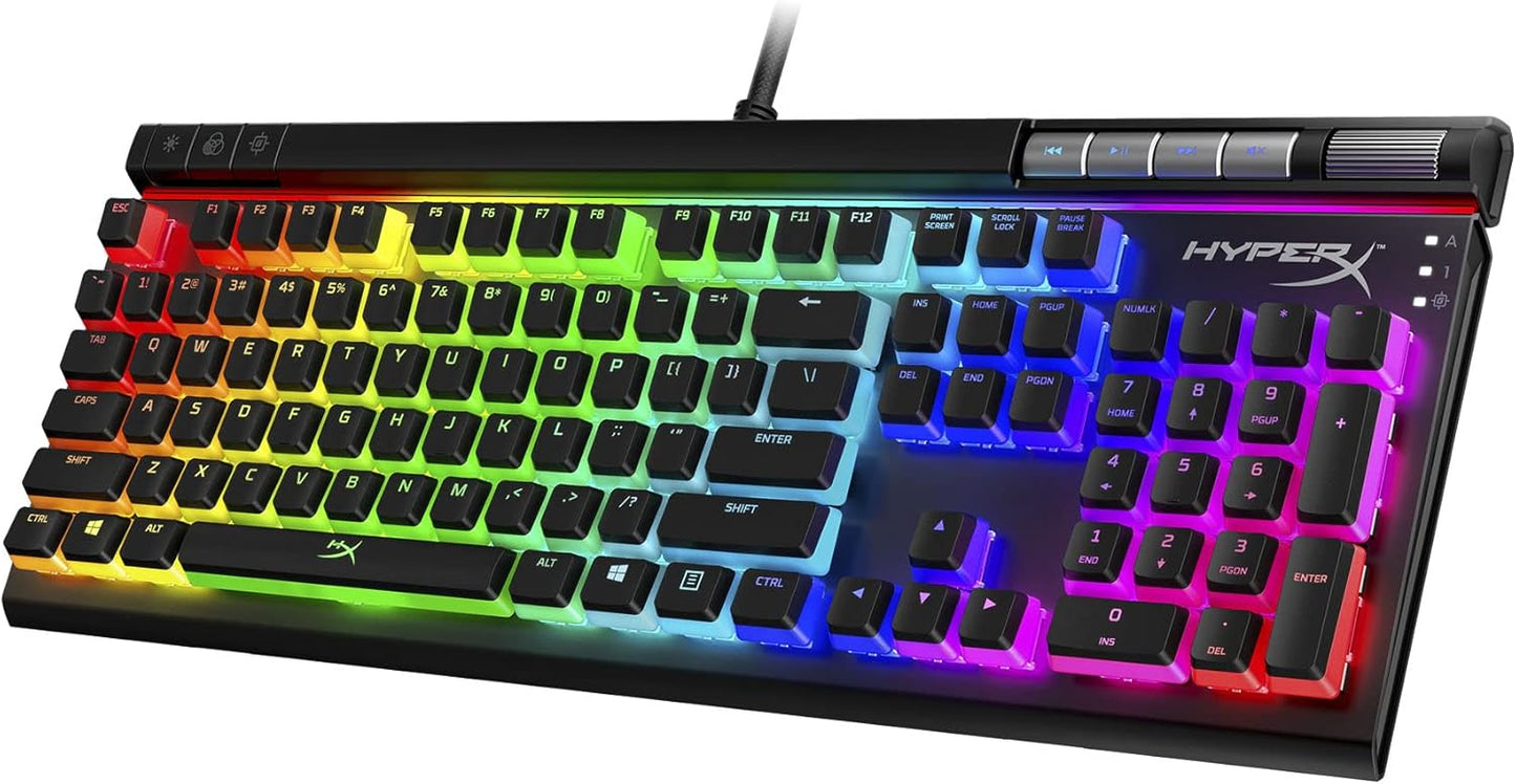 لوحة مفاتيح الألعاب HyperX Alloy Mars 2 G2 RD RGB سلكية ميكانيكية باللون الأحمر لوحة مفاتيح الألعاب RGB الخلفية، أسود - صندوق مفتوح