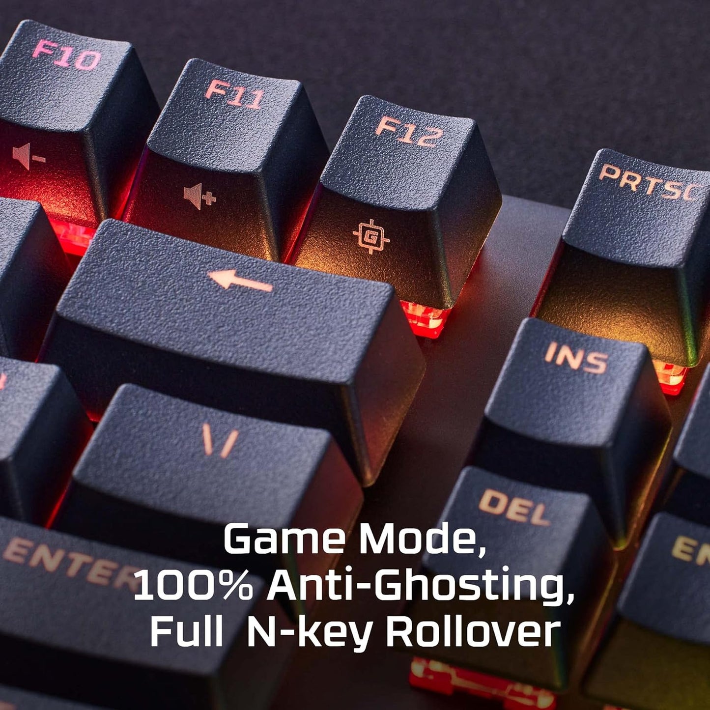 HyperX Alloy Origins PBT - لوحة مفاتيح ميكانيكية للألعاب، أغطية مفاتيح PBT، إضاءة RGB، مدمج، هيكل من الألومنيوم، أقدام قابلة للتعديل، قابلة للتخصيص مع HyperX NGENUITY، ذاكرة مدمجة - مفتاح HyperX Linear Red (صندوق مفتوح)