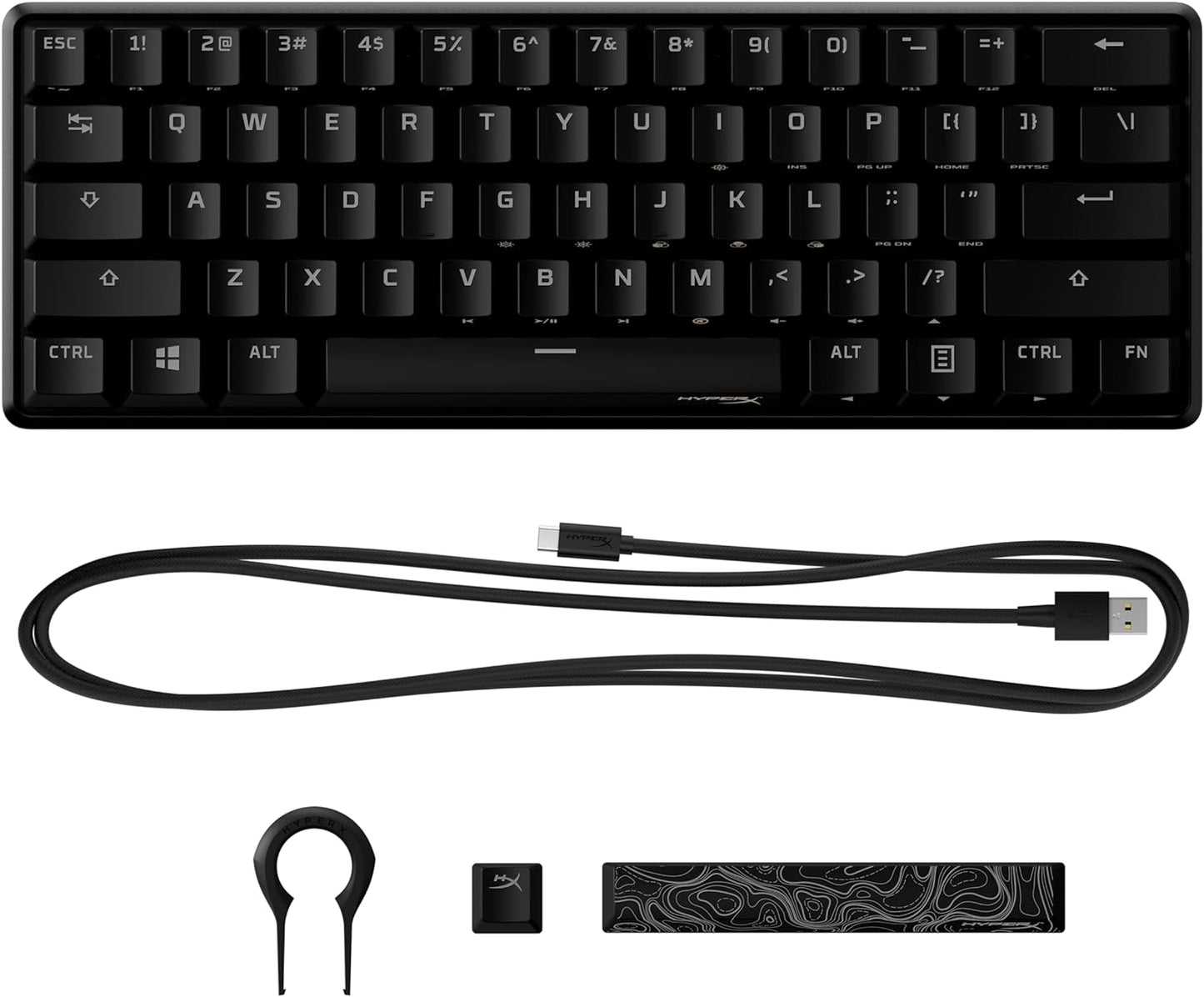 HyperX Alloy Origins Core PBT - لوحة مفاتيح ميكانيكية للألعاب TKL، أغطية مفاتيح PBT، إضاءة RGB، هيكل مدمج من الألومنيوم، قابل للتخصيص مع HyperX NGENUITY، ذاكرة مدمجة - مفتاح HyperX Tactile Aqua (صندوق مفتوح)