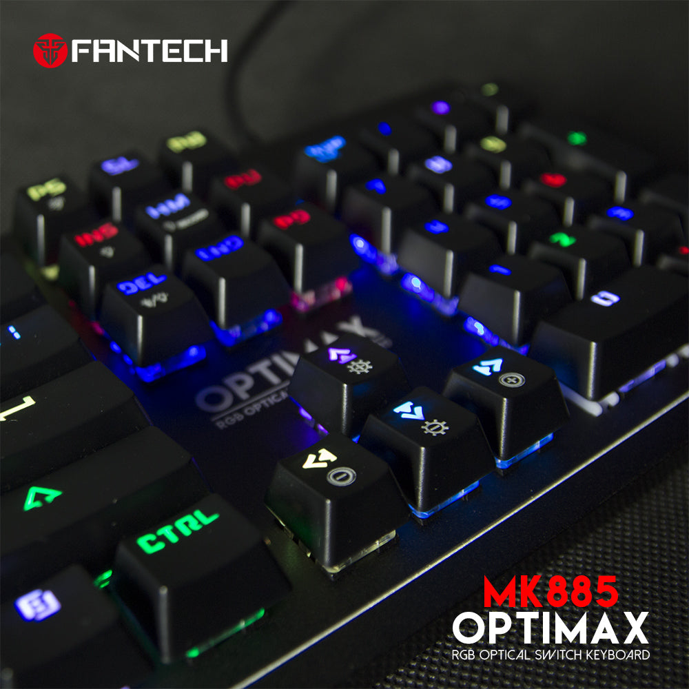 لوحة مفاتيح MK885 Optimax RGB الضوئية