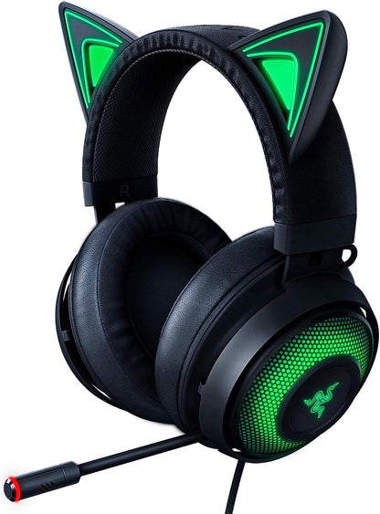 سماعة الألعاب Razer Kraken Kitty RGB USB - أسود كلاسيكي