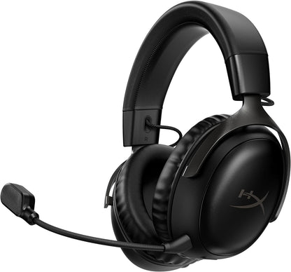 سماعة الألعاب اللاسلكية HyperX Cloud III للكمبيوتر الشخصي، PS5، PS4، لون أسود - علبة مفتوحة