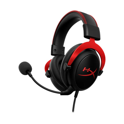 HyperX Cloud II (OPEN BOX) - سماعة رأس للألعاب، صوت محيطي افتراضي 7.1، وسادات أذن من إسفنج الذاكرة، إطار ألومنيوم متين، ميكروفون قابل للفصل، يعمل مع الكمبيوتر الشخصي، PS5، PS4 - أبيض/وردي