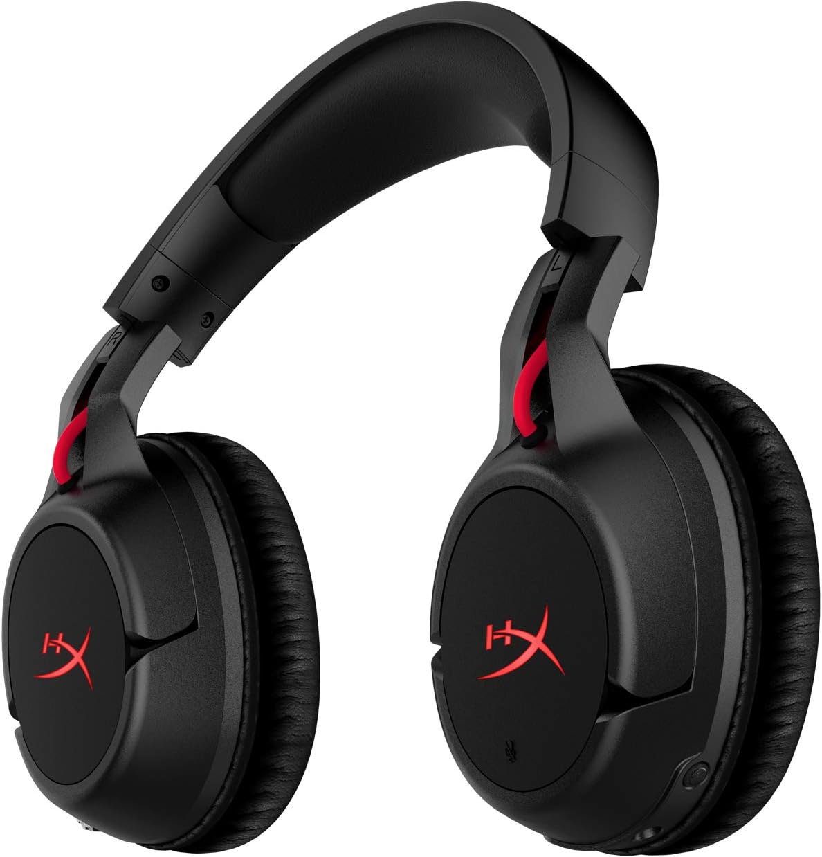 HyperX Cloud Flight (صندوق مفتوح) - سماعة ألعاب لاسلكية، بطارية طويلة الأمد تصل إلى 30 ساعة، ميكروفون قابل للفصل لإلغاء الضوضاء، ضوء LED أحمر، رغوة ذاكرة مريحة، تعمل مع الكمبيوتر الشخصي، PS4 وPS5