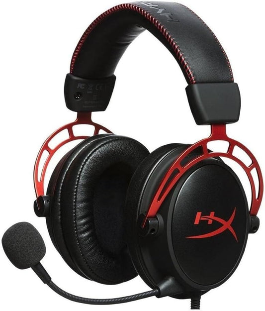 HyperX Cloud Alpha (OPEN BOX) - سماعة رأس للألعاب، برامج تشغيل مزدوجة الغرفة، راحة أسطورية، إطار من الألومنيوم، ميكروفون قابل للفصل، يعمل على الكمبيوتر الشخصي، PS4، PS5، Xbox One/ Series X|S، Nintendo Switch والهاتف المحمول - أحمر