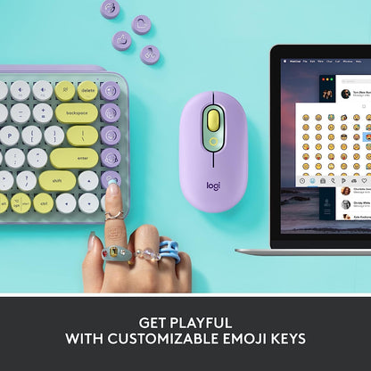 لوحة مفاتيح ميكانيكية لاسلكية من Logitech POP Keys مع مفاتيح Emoji (Daydream Mint)