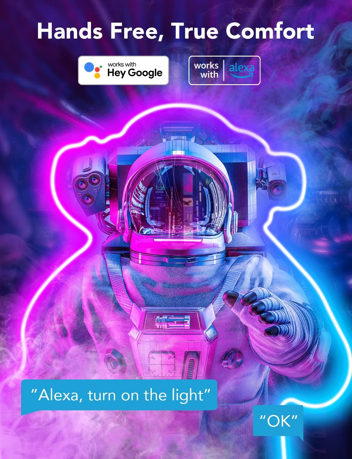 مصابيح حبل Govee Neon RGBIC مع مزامنة الموسيقى، تصميم DIY، تعمل مع Alexa، مساعد Google، أضواء شريط LED 3M للألعاب، ديكور غرفة النوم وغرفة المعيشة H61A0