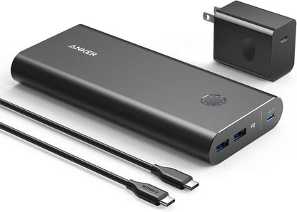 باور بانك Anker PowerCore+ 26800 PD بقوة 45 وات مع شاحن PD بقوة 30 وات، للأجهزة التي تدعم USB-C