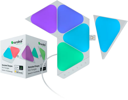 لوحات الإضاءة من Nanoleaf مجموعة Mini Triangle Starter Kit المكونة من 5 لوحات