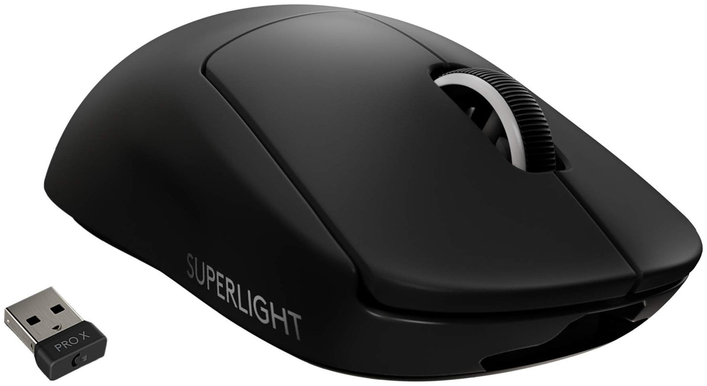 ماوس الألعاب اللاسلكي Logitech G PRO X SUPERLIGHT 2 LIGHTSPEED، استطلاع 4K، خفيف الوزن، مفاتيح هجينة LIGHTFORCE، مستشعر HERO 2، 32000 نقطة في البوصة، 5 أزرار قابلة للبرمجة، شحن USB-C، الكمبيوتر الشخصي وماك - أبيض