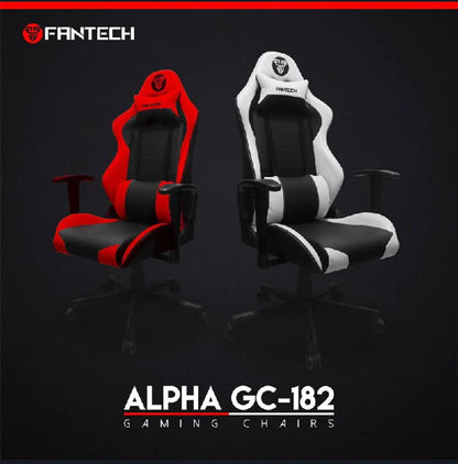 كرسي الألعاب Fantech GC182 GC-182 Alpha Racing Style باللون الأحمر